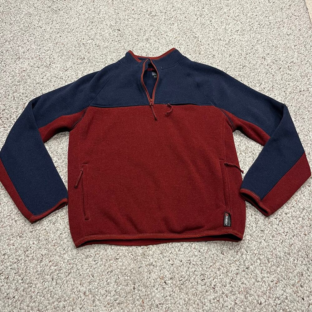 J Crew Nordic Half Zip Pullover M Polartec Sweater Fleece Outdoor Preppy Casual